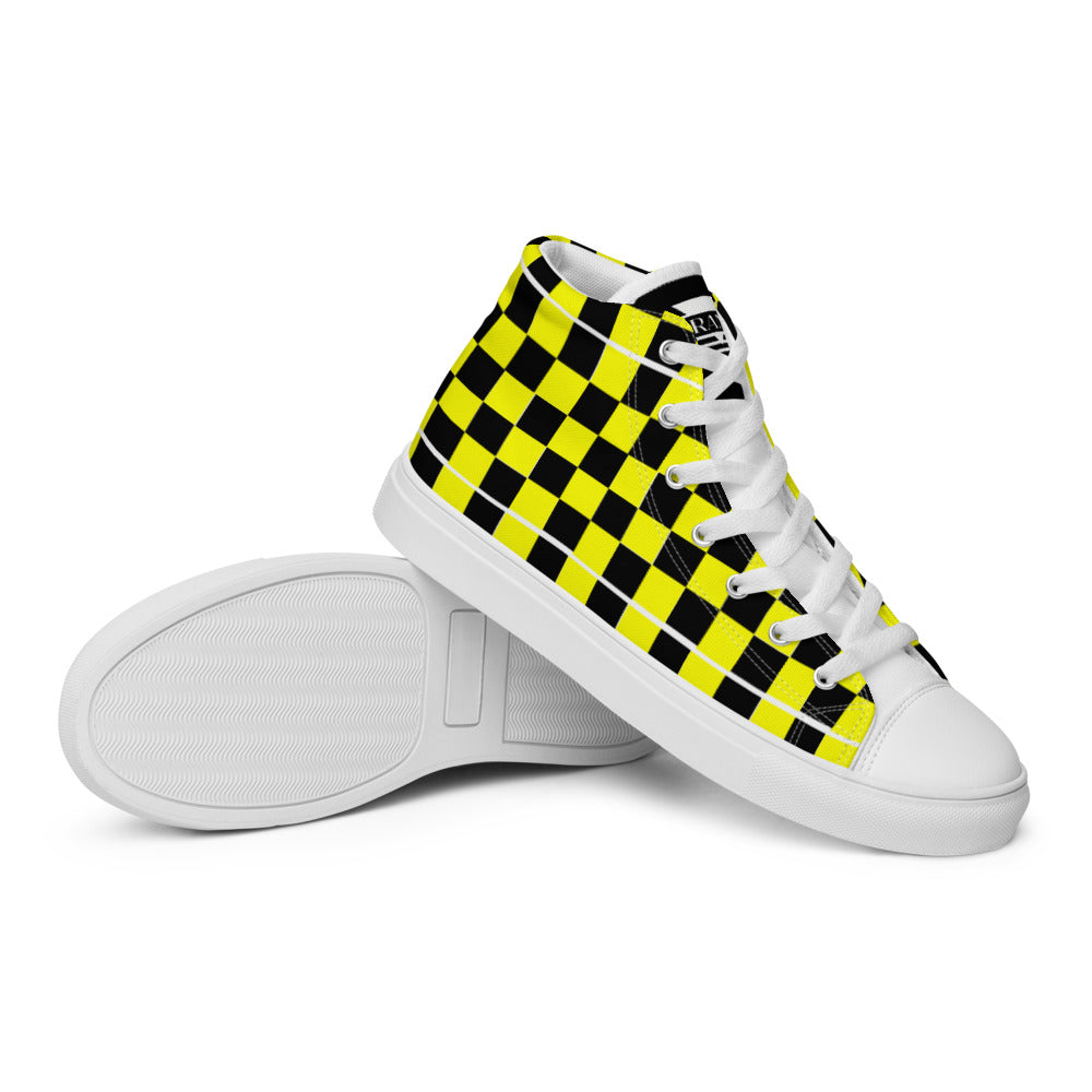 KILLER BEE CHECKER - Men’s high top canvas shoes