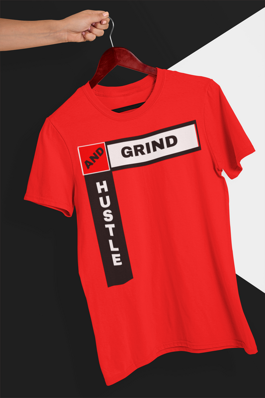 HUSTLE AND GRIND - Men’s premium heavyweight tee