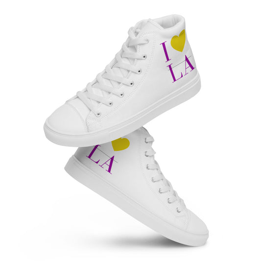 I LOVE LA - Women’s high top canvas shoes