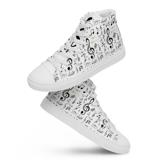 MUSIC LOVER - Women’s high top canvas shoes