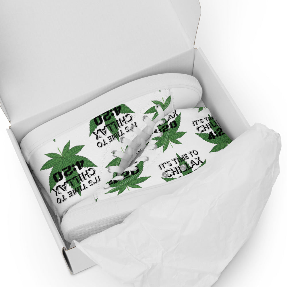 IT'S TIME TO CHILLAX - Women’s high top canvas shoes