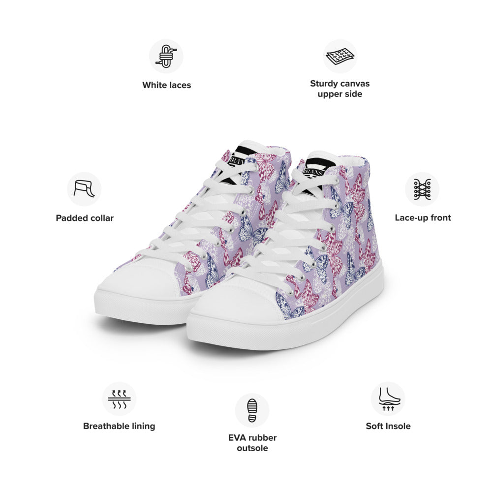BUTTERFLY - Women’s high top canvas shoes