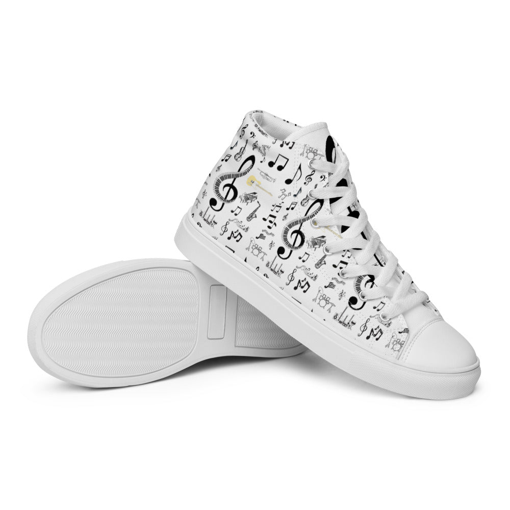 MUSIC LOVER - Women’s high top canvas shoes