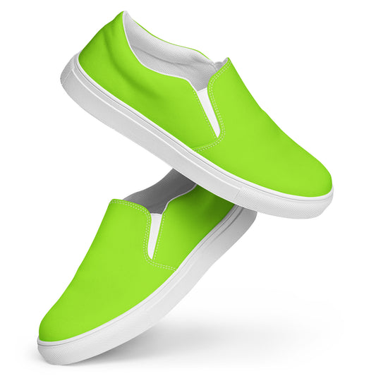 Lemon Lime - Women’s slip-on canvas shoes