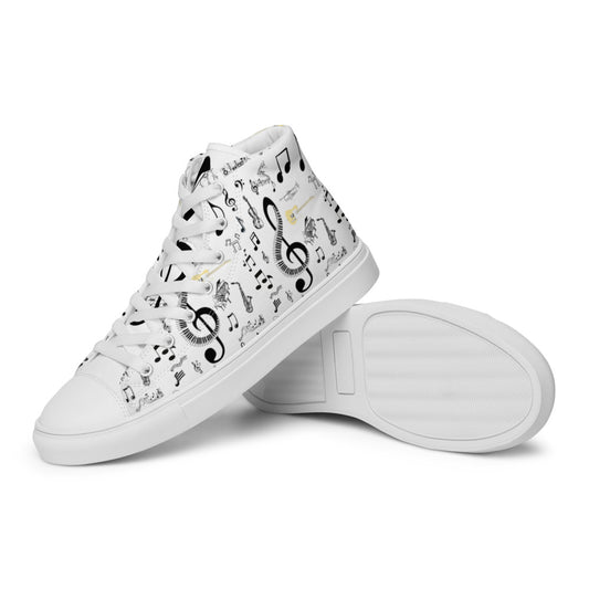 MUSIC LOVER - Men’s high top canvas shoes