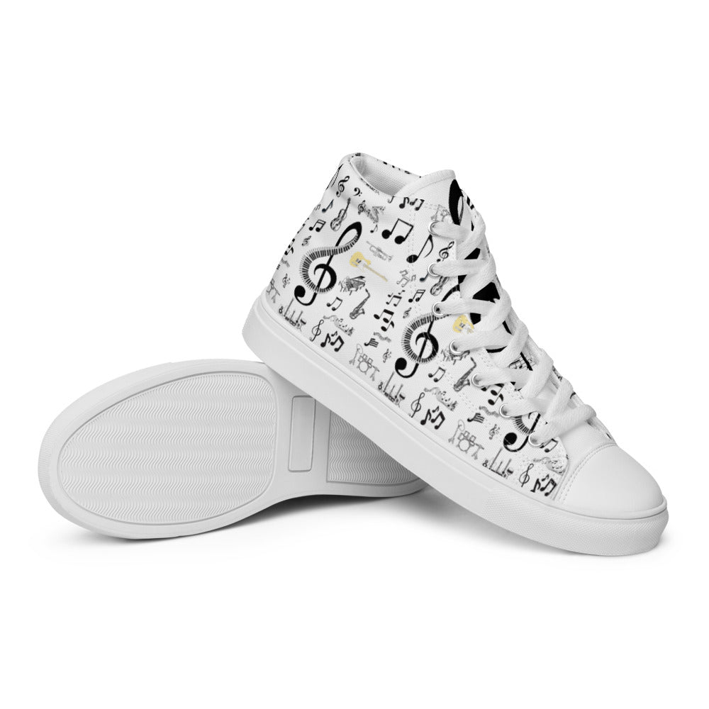 MUSIC LOVER - Men’s high top canvas shoes