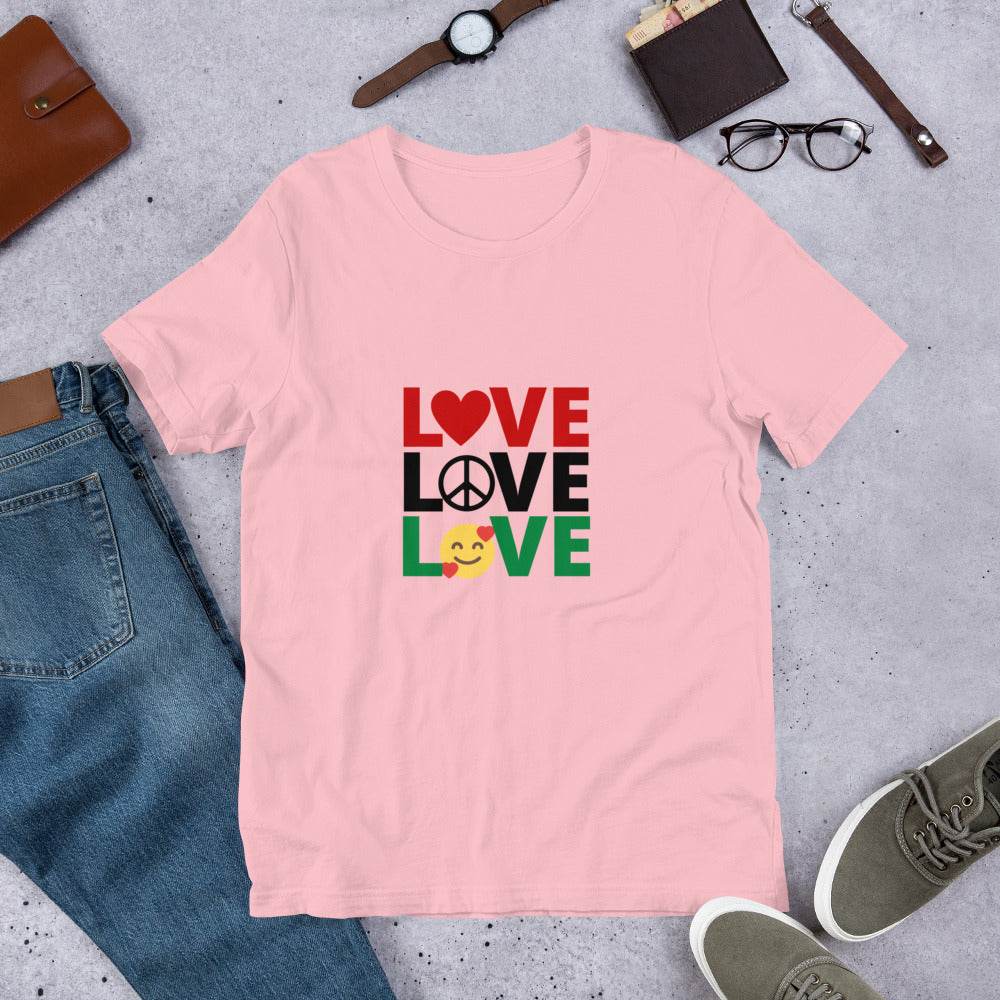 LOVE LOVE LOVE - Short-Sleeve Unisex T-Shirt
