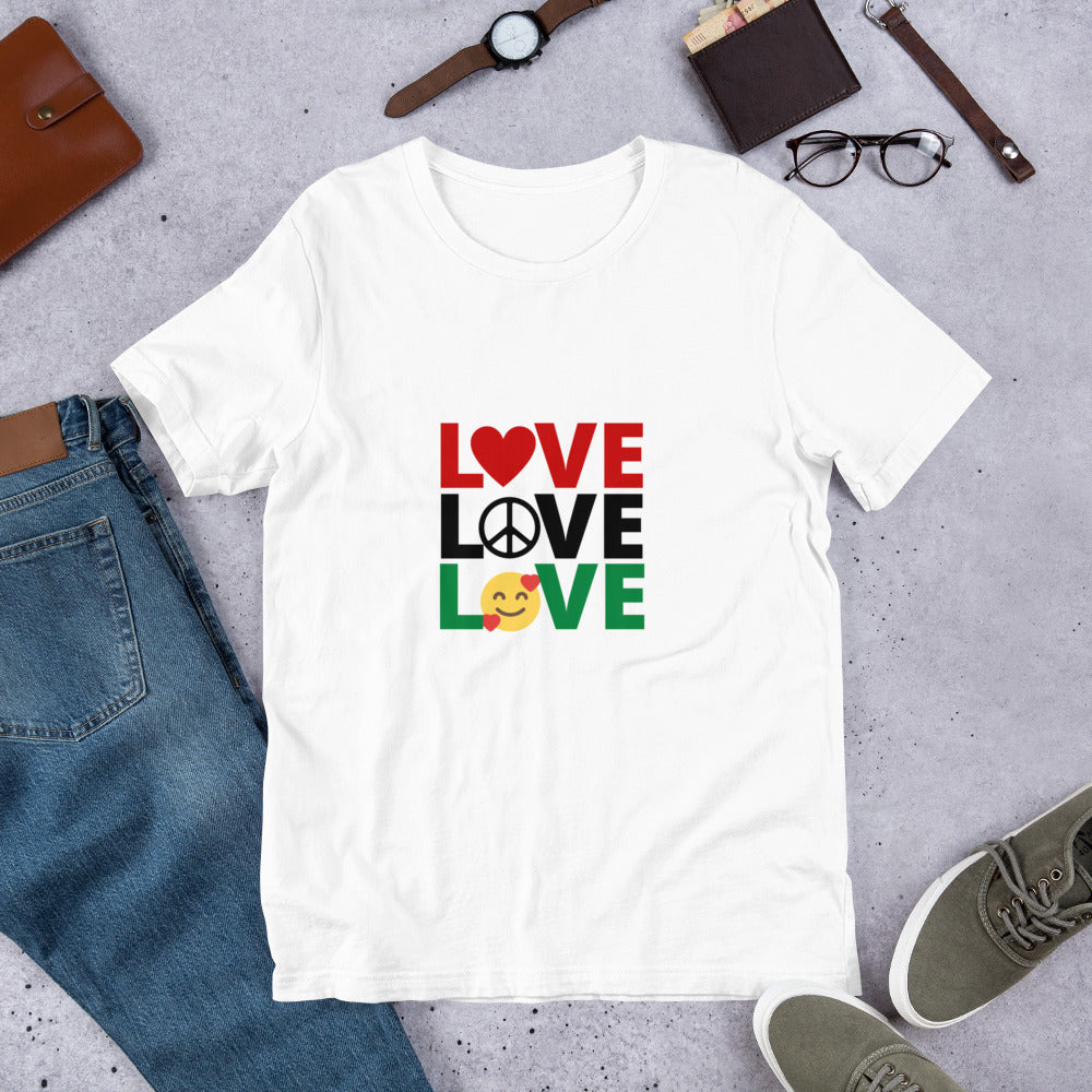LOVE LOVE LOVE - Short-Sleeve Unisex T-Shirt