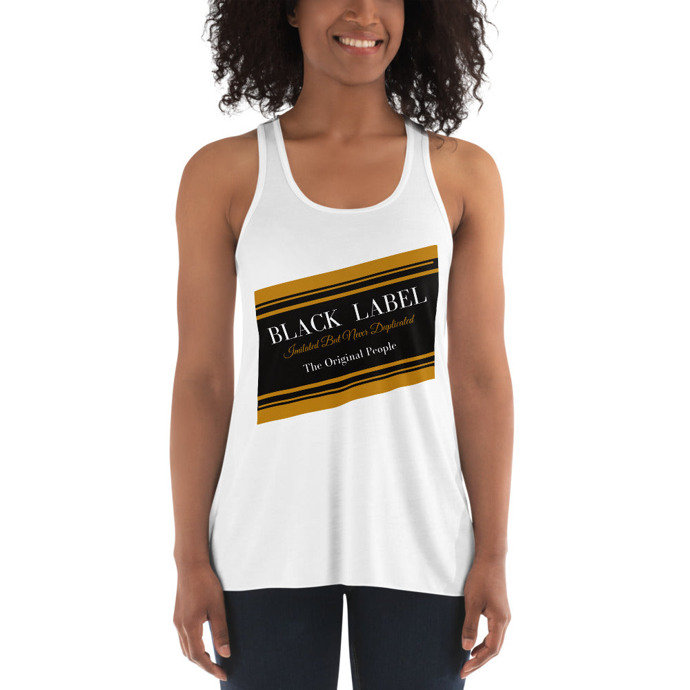 Black Label - Women's Flowy Racerback Tank