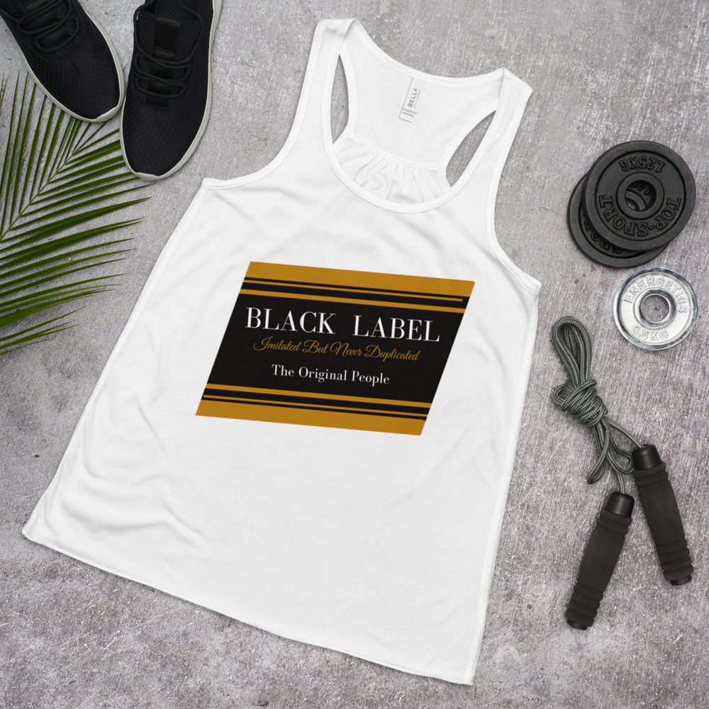 Black Label - Women's Flowy Racerback Tank