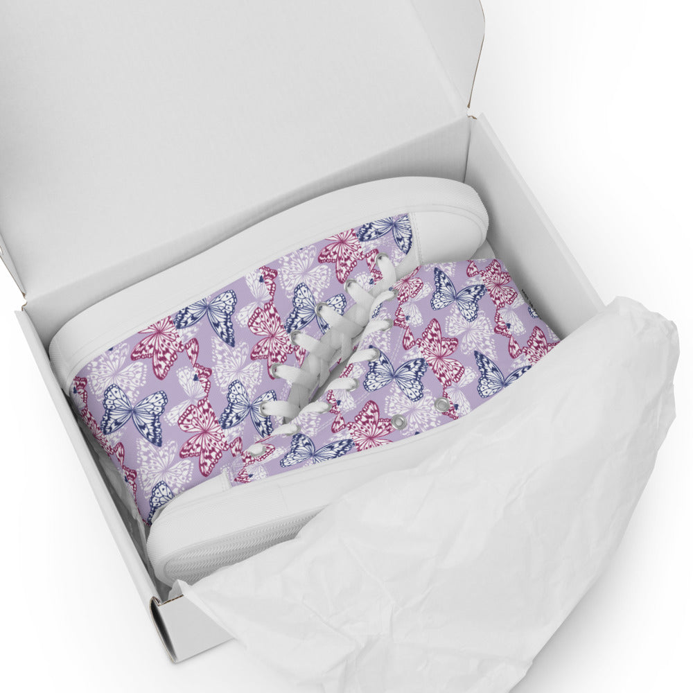 BUTTERFLY - Women’s high top canvas shoes