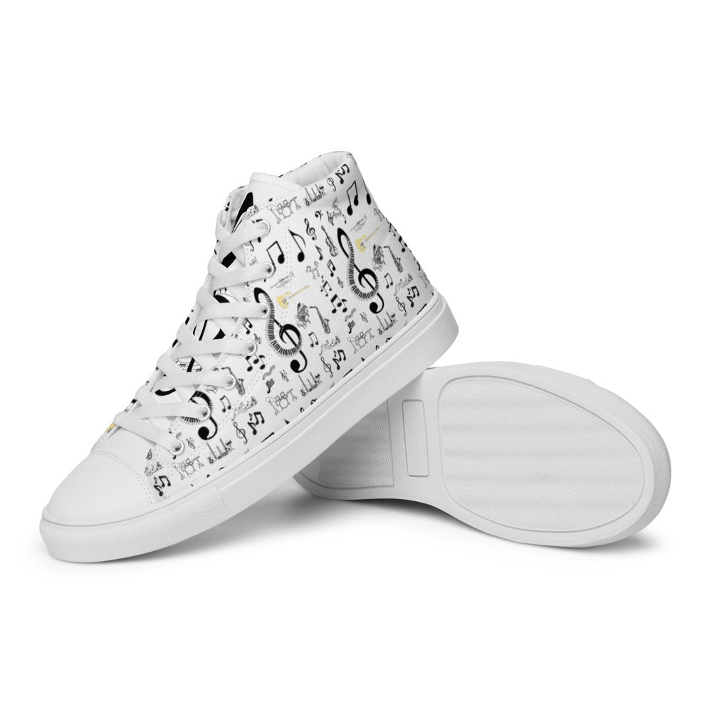 MUSIC LOVER Women s high top canvas shoes Viransa