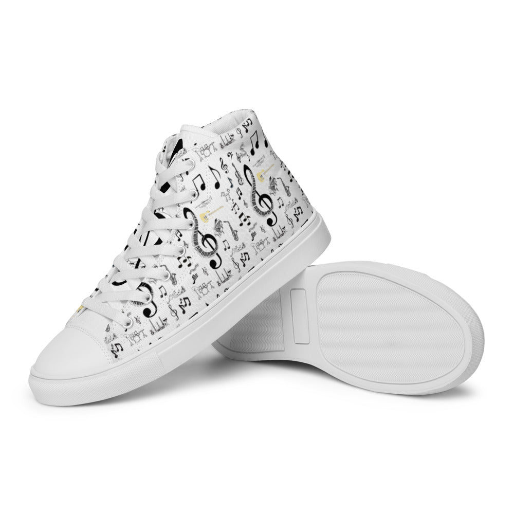 MUSIC LOVER - Women’s high top canvas shoes