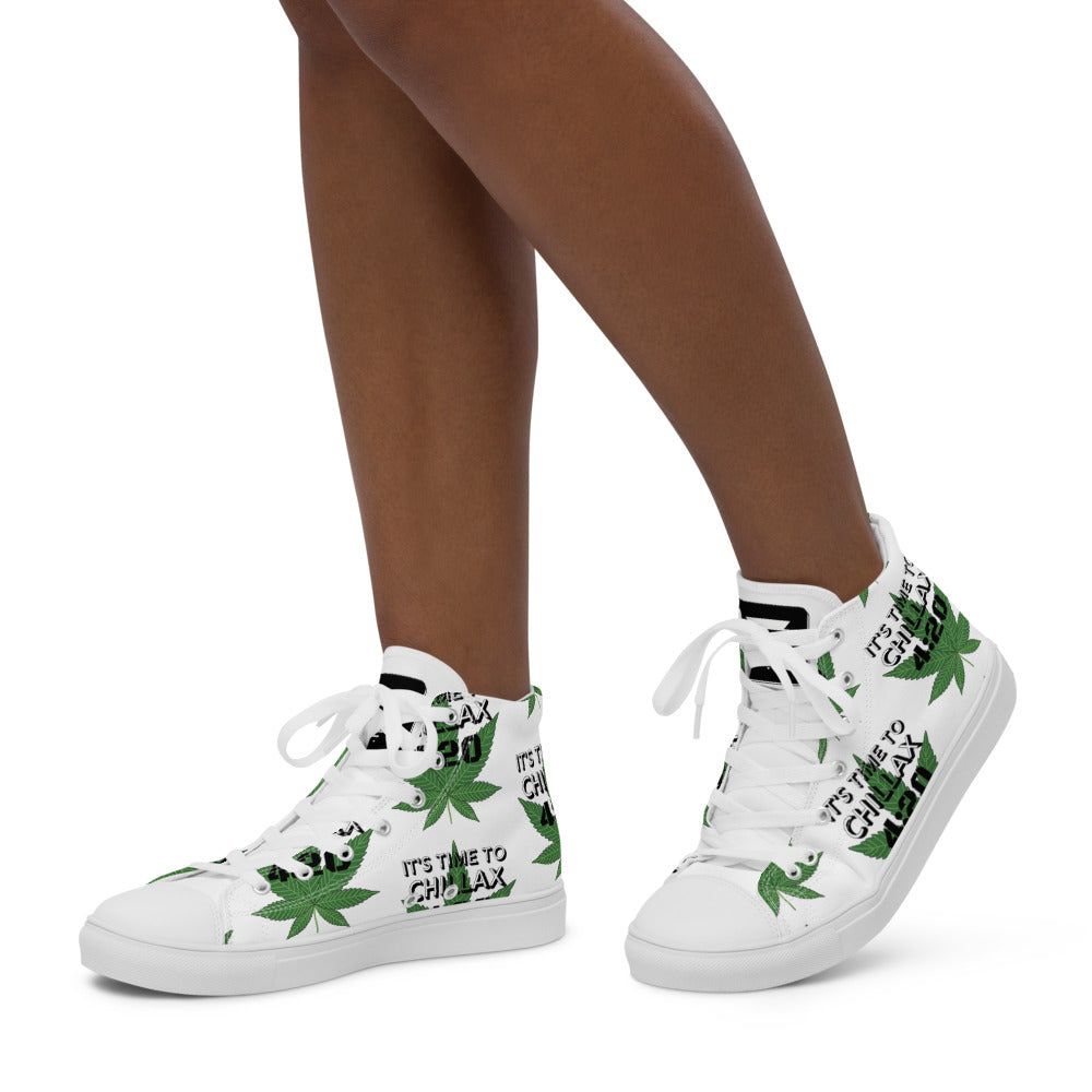 IT'S TIME TO CHILLAX - Women’s high top canvas shoes
