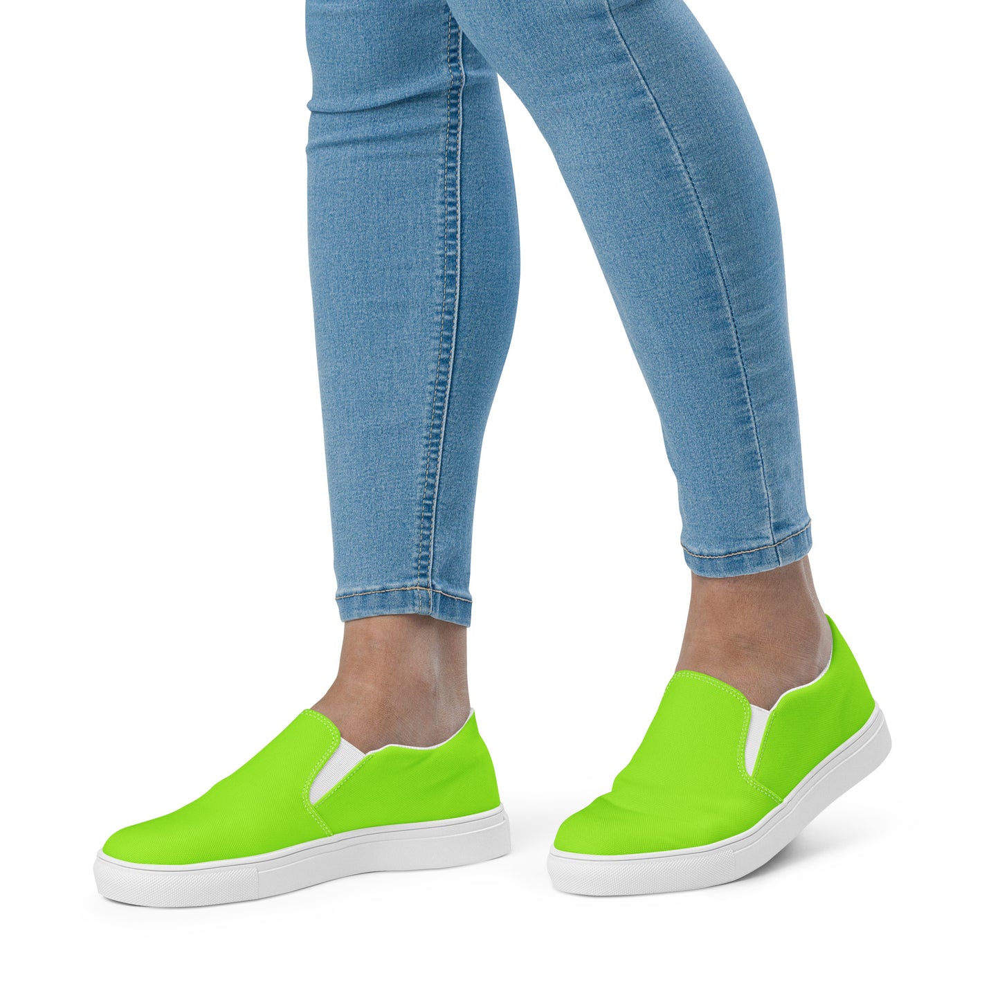 Lemon Lime - Women’s slip-on canvas shoes